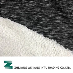 TR9010 Charcoal Space Dye Melange Единична фланелка с руно Sherpa